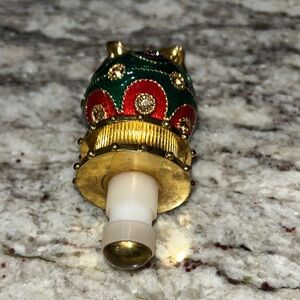 Neiman Marcus Christmas Ornamental Bottle Wine Stopper